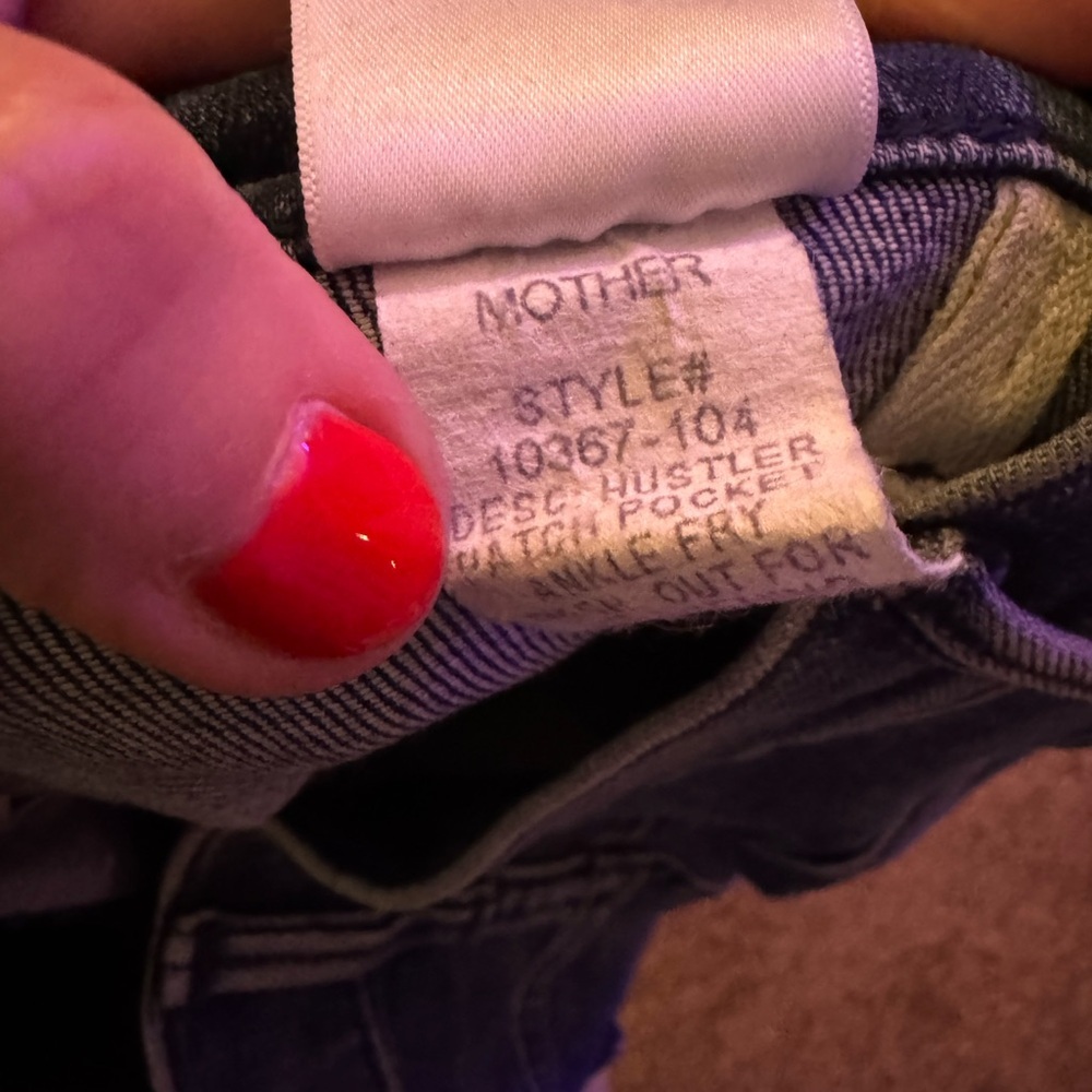 MOTHER Dark Blue Straight Leg Jeans - Picture 8 of 9